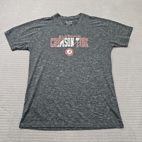 Men's‎ Champion Alabama Dri-Fit Gray Shirt  Breathable Size Medium Stain on back - Picture 9 of 16